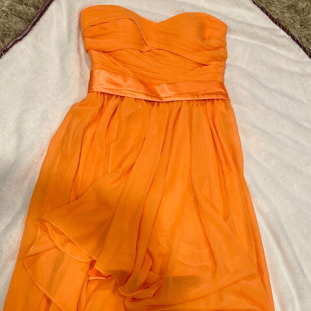 High low dress with solid liner and sheer exterior